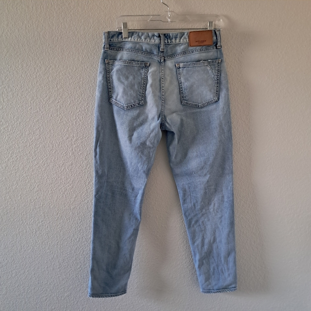 Moussy Vintage Hillrose Ankle Crop Jeans. Blue Size 29 Made In Japan Light Wash - Picture 5 of 10